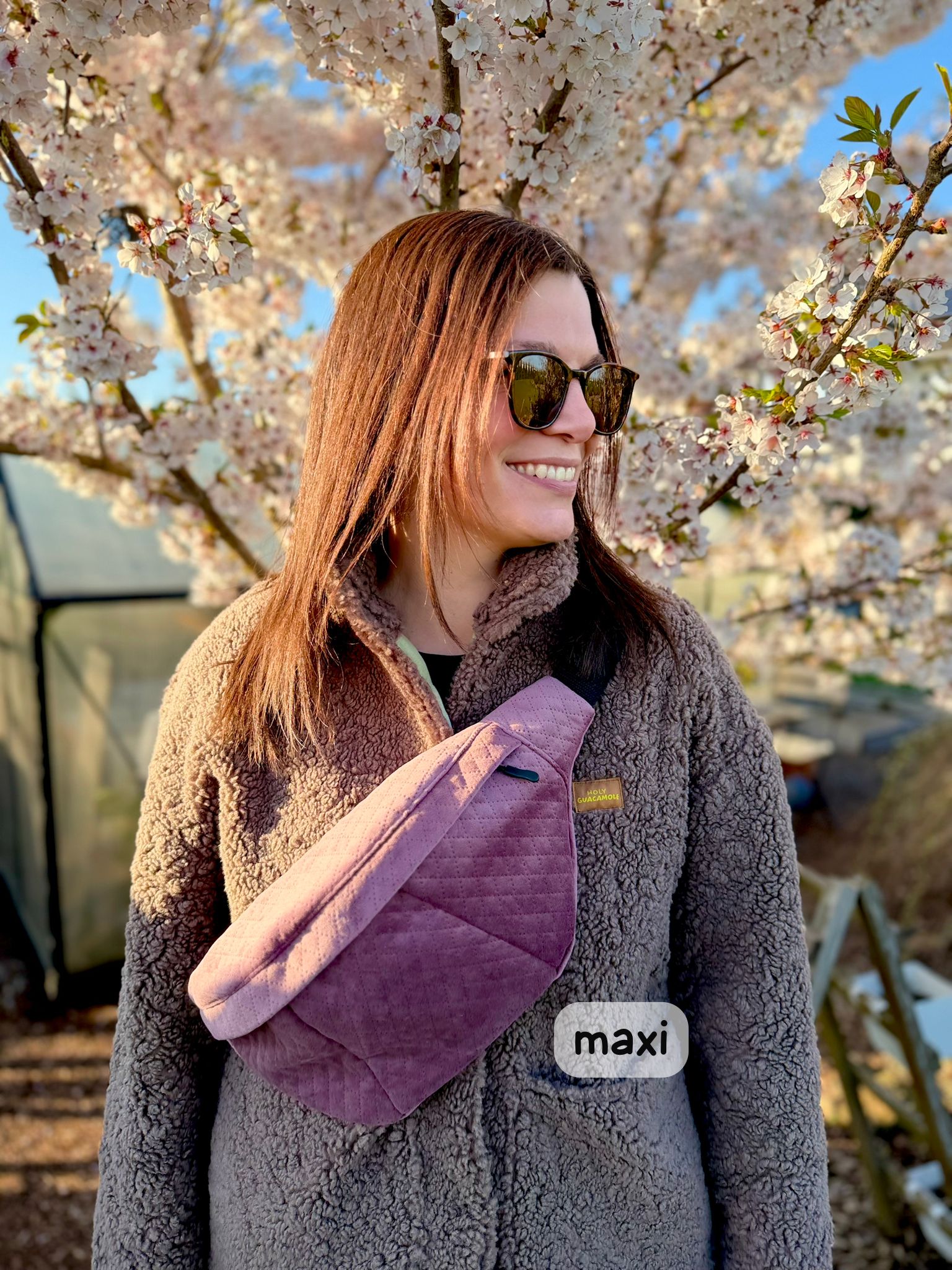 Crossbody | rose samt