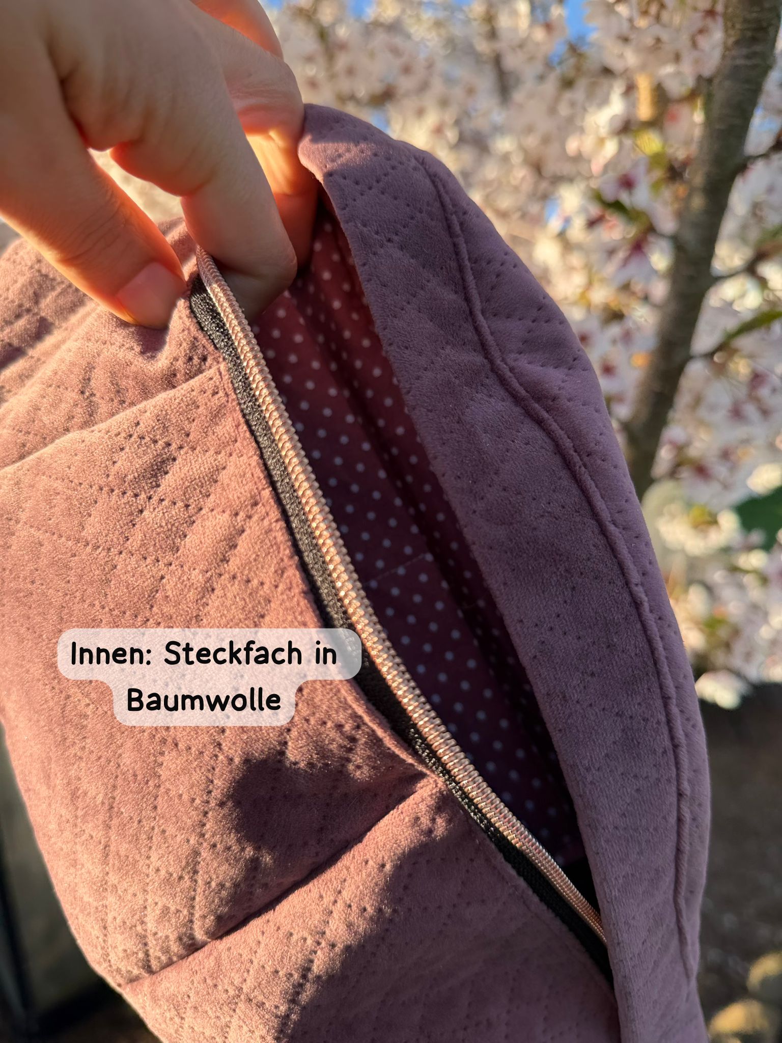 Crossbody | rose samt