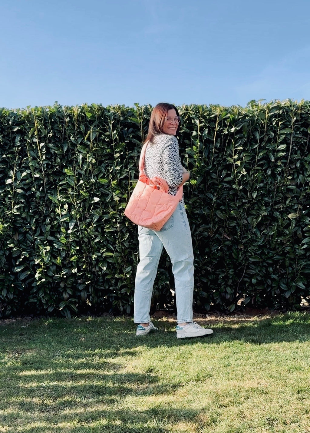 Puffertasche midi | koralle quilt