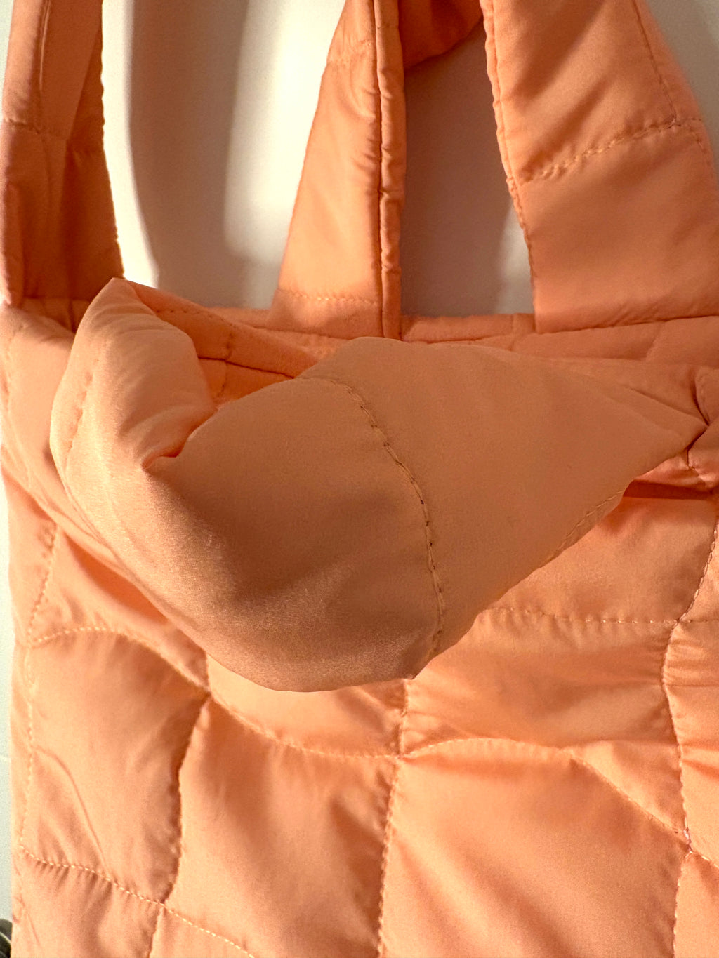 Puffertasche midi | koralle quilt