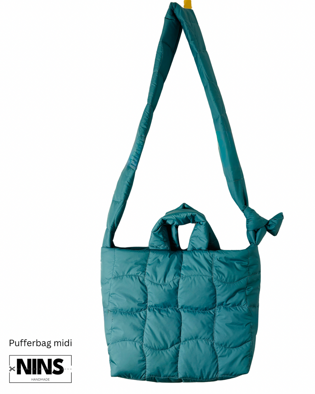 Puffertasche midi | grün quilt