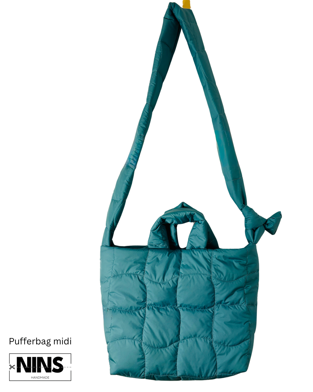 Puffertasche midi | grün quilt