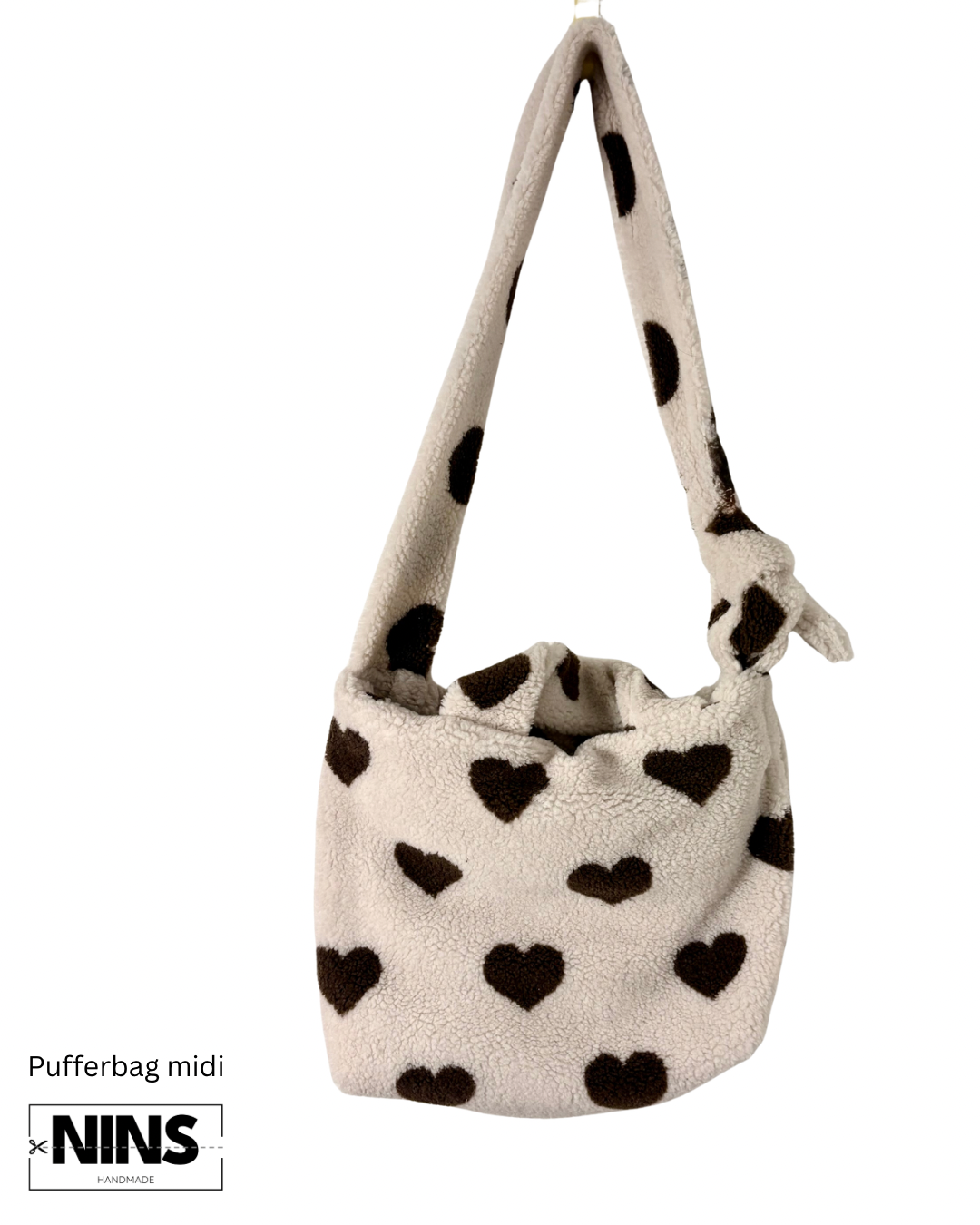 Puffertasche medium | plüsch hearts