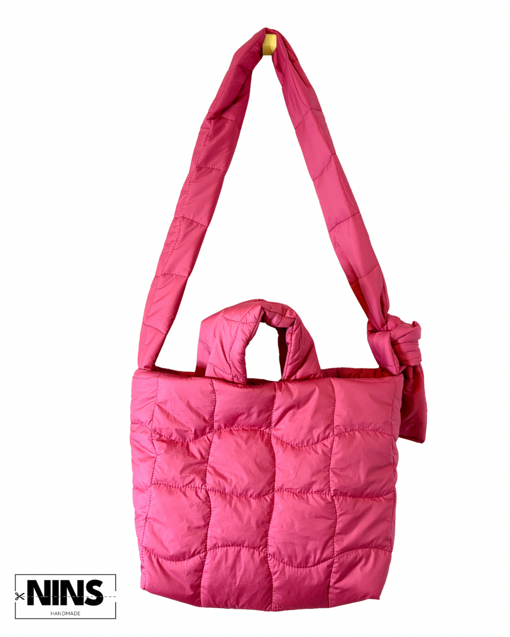 Puffertasche midi | pink quilt