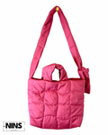 Puffertasche midi | pink quilt