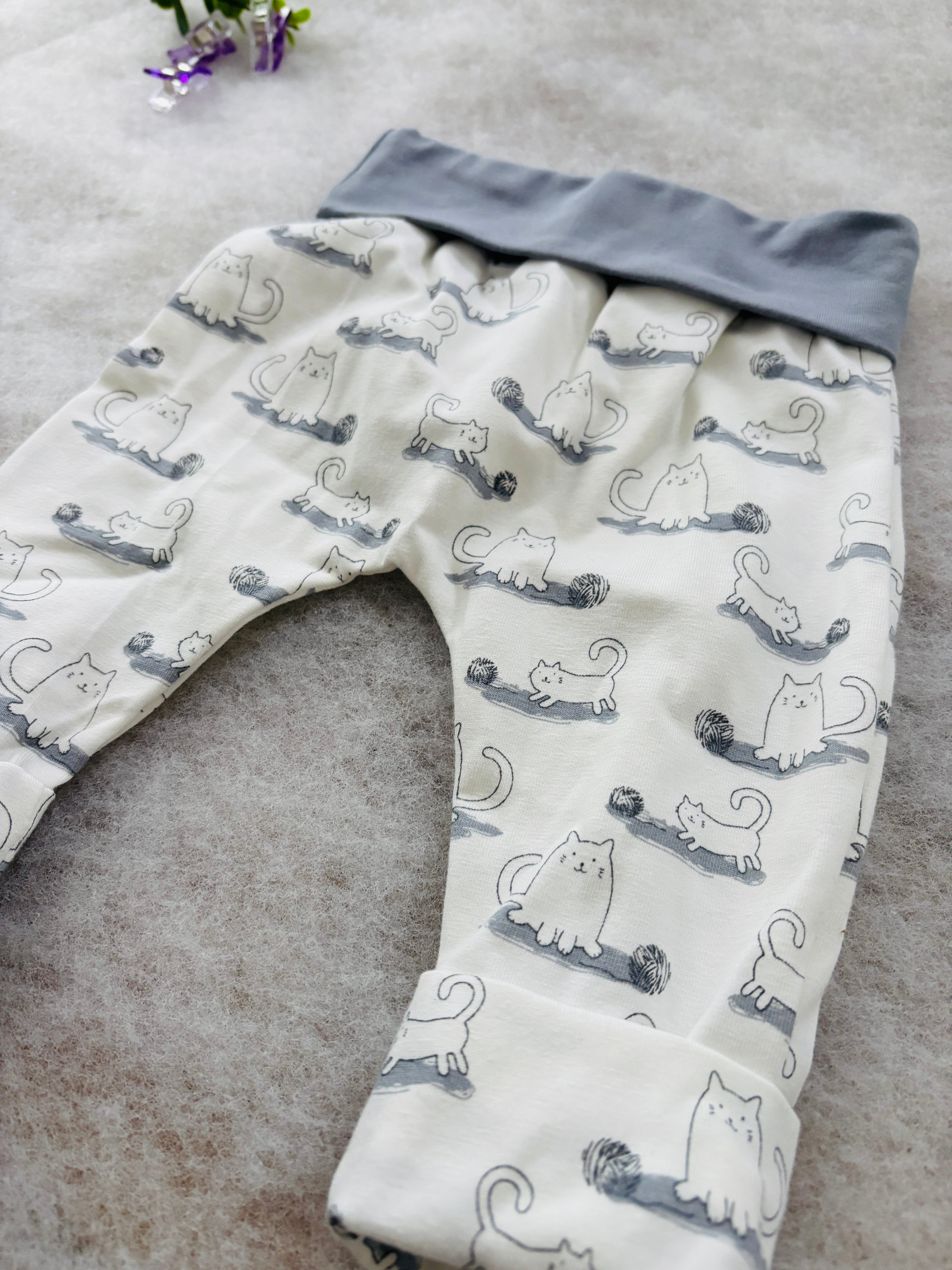 Pumphose | 3-12 Monate | Katzen grau